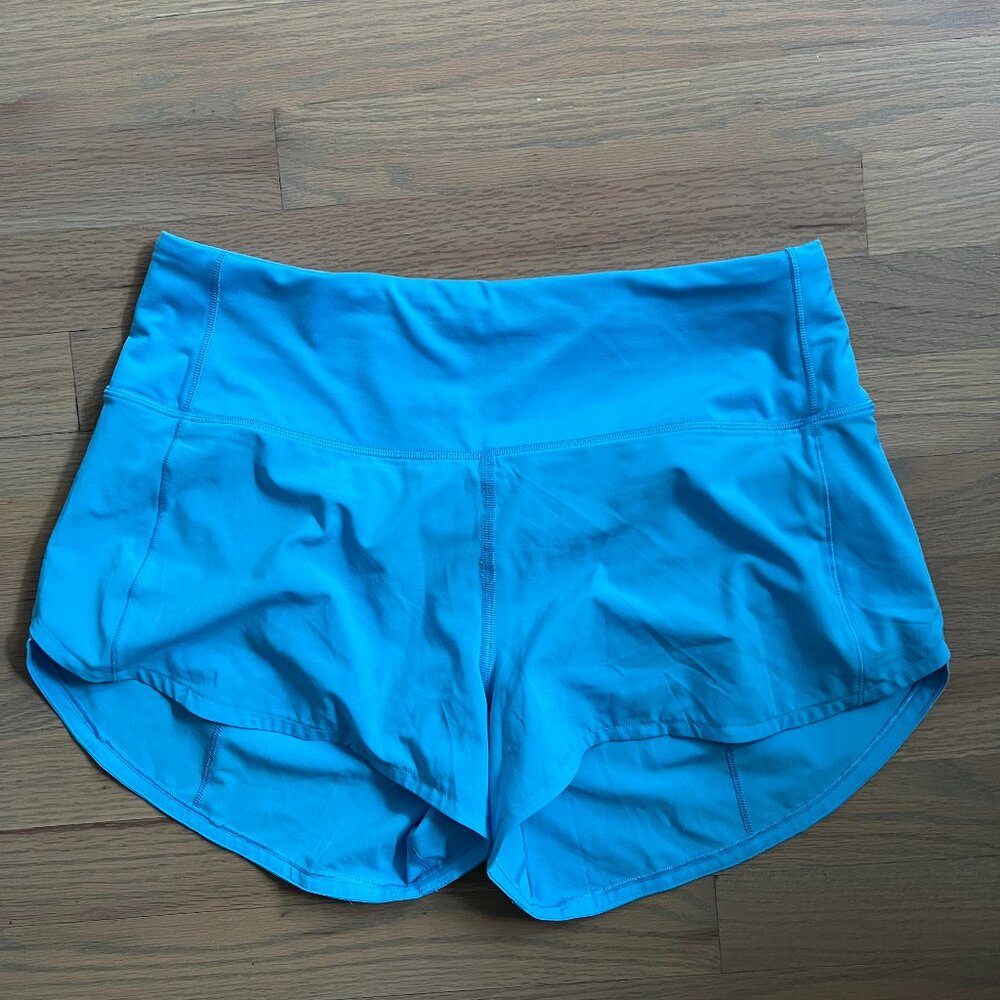 Speed Up High-Rise Lined Short 2.5" Kayak Blue Light Size 8 Running Run